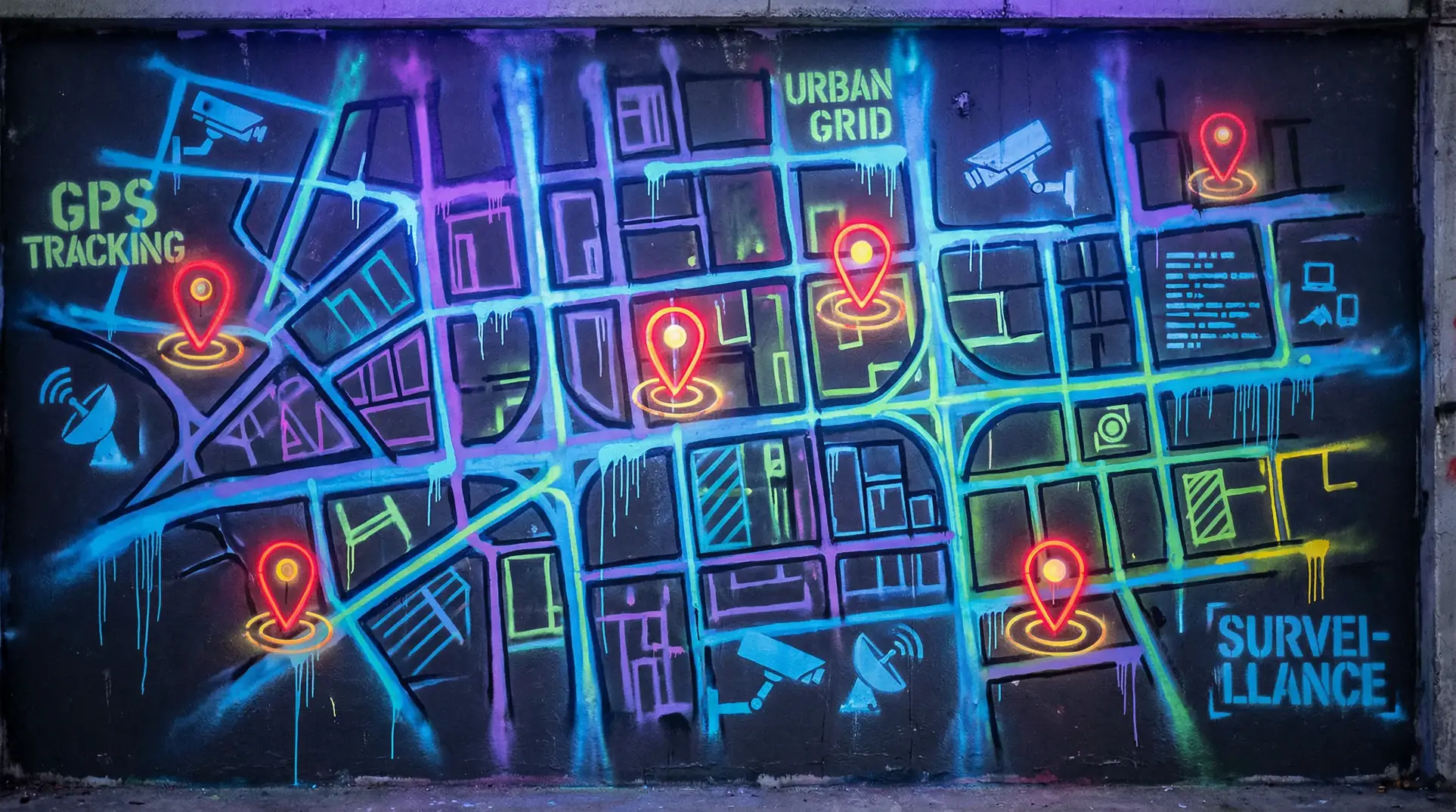 做爱免费视频 狗仔追踪地图 - 城市涂鸦风格